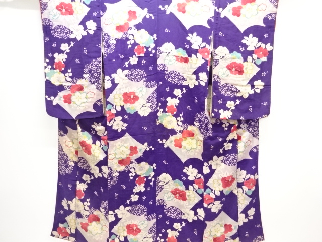 Japanese Kimono / Chirimen Kinsha Silk
